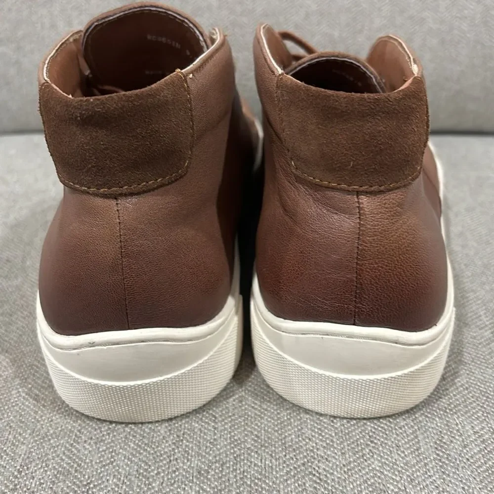 ROBERT GRAHAM Mens Boat Chukka Sneaker Brown Leather Lace-Up
